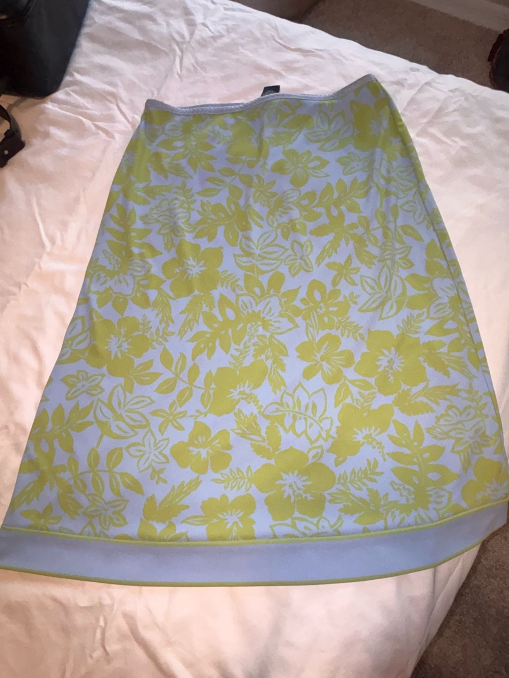 Y2k GAP Floral A-Line midiSkirt  in blue  and green